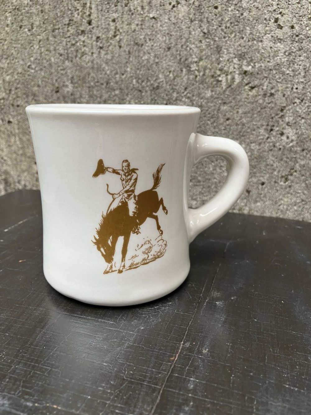 Western Man Coffee Cup Mug Rodeo Bucking Bronco Horse Southwest Cowboy